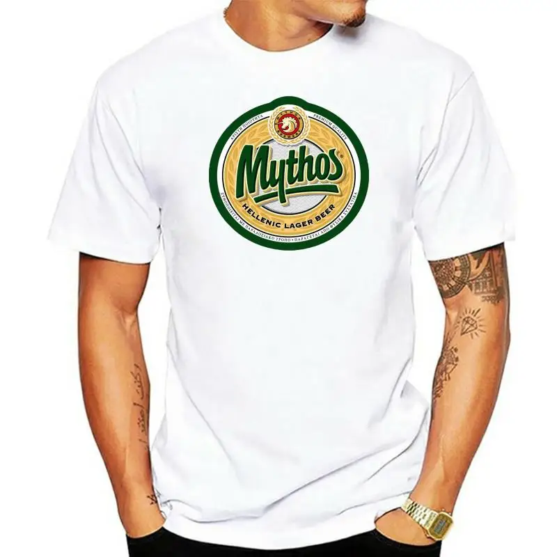 Mythos Greek Brewery Men'S Small T Shirt Black Hellenic Lager Beer  Logo Stylish Custom Tee Shirt