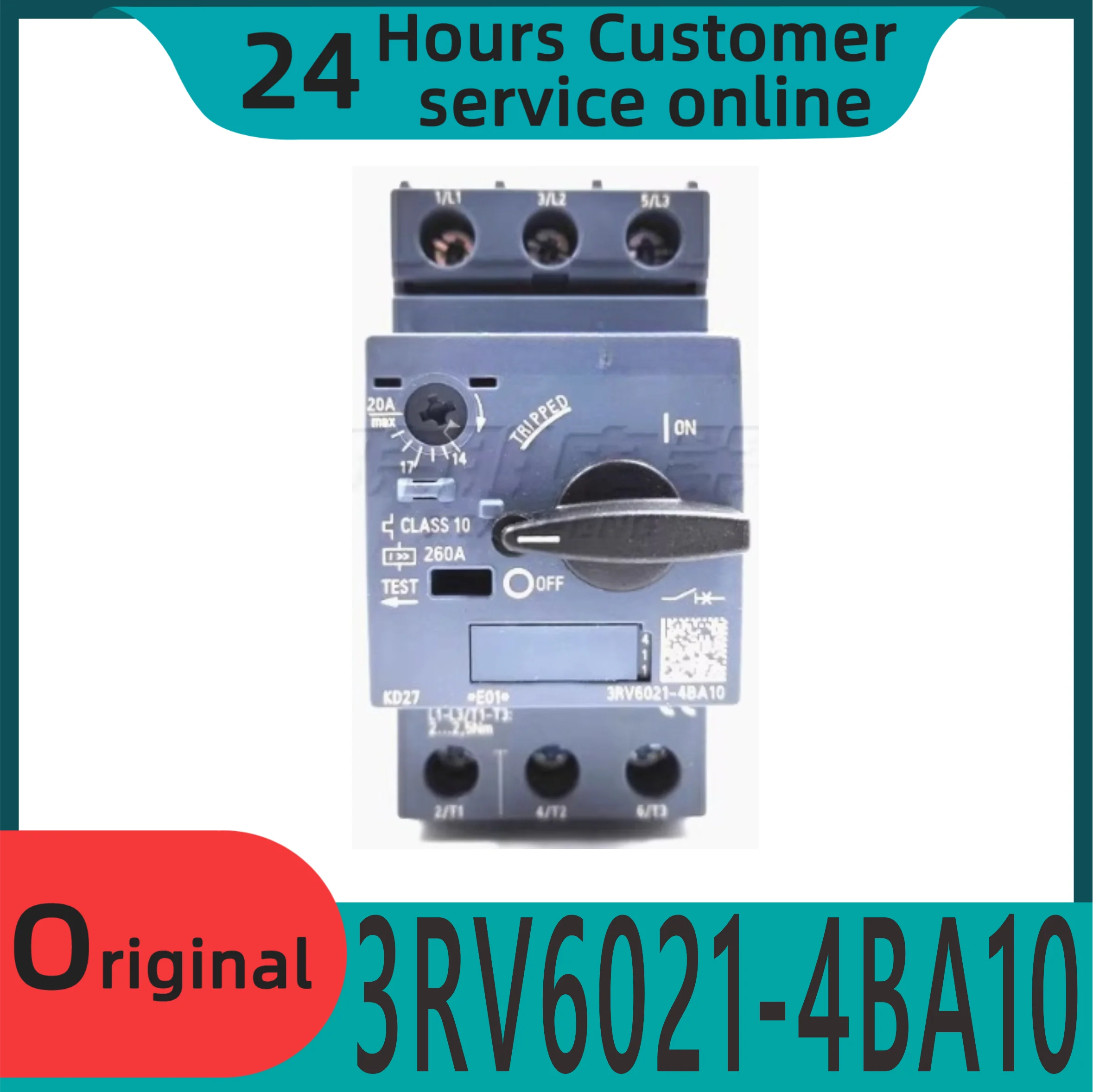 

New original motor protection circuit breaker 3RV6021-4BA10 3RV6021-4CA10
