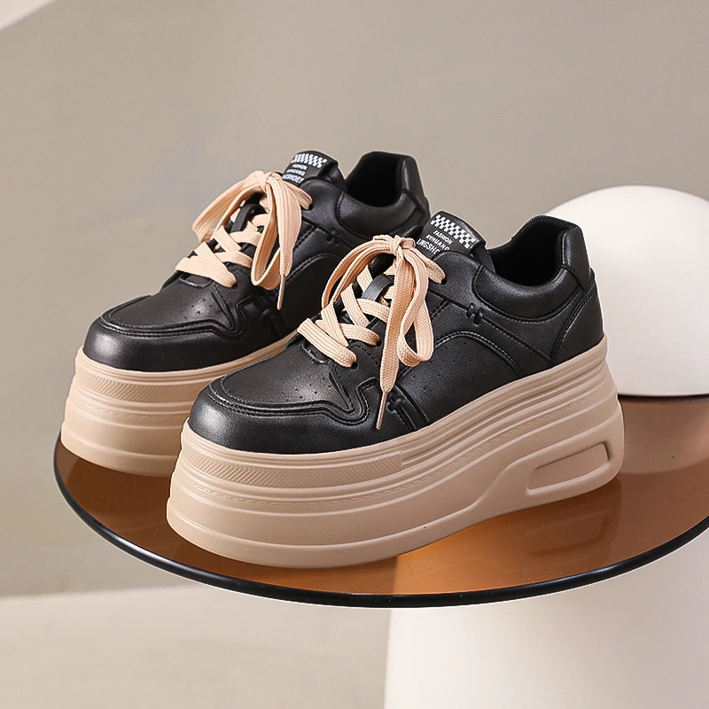 Thick Bottom Casual Shoes for Women 2025 New Female Platform Sneakers