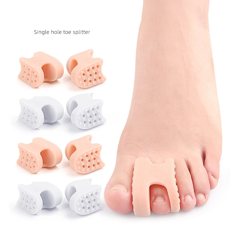 1Pair Gel Toe Separator Foot Care Tool Silicone Big Toe Bunion Straightener Valgus Hallux Bunion Protector Corrector Alignment