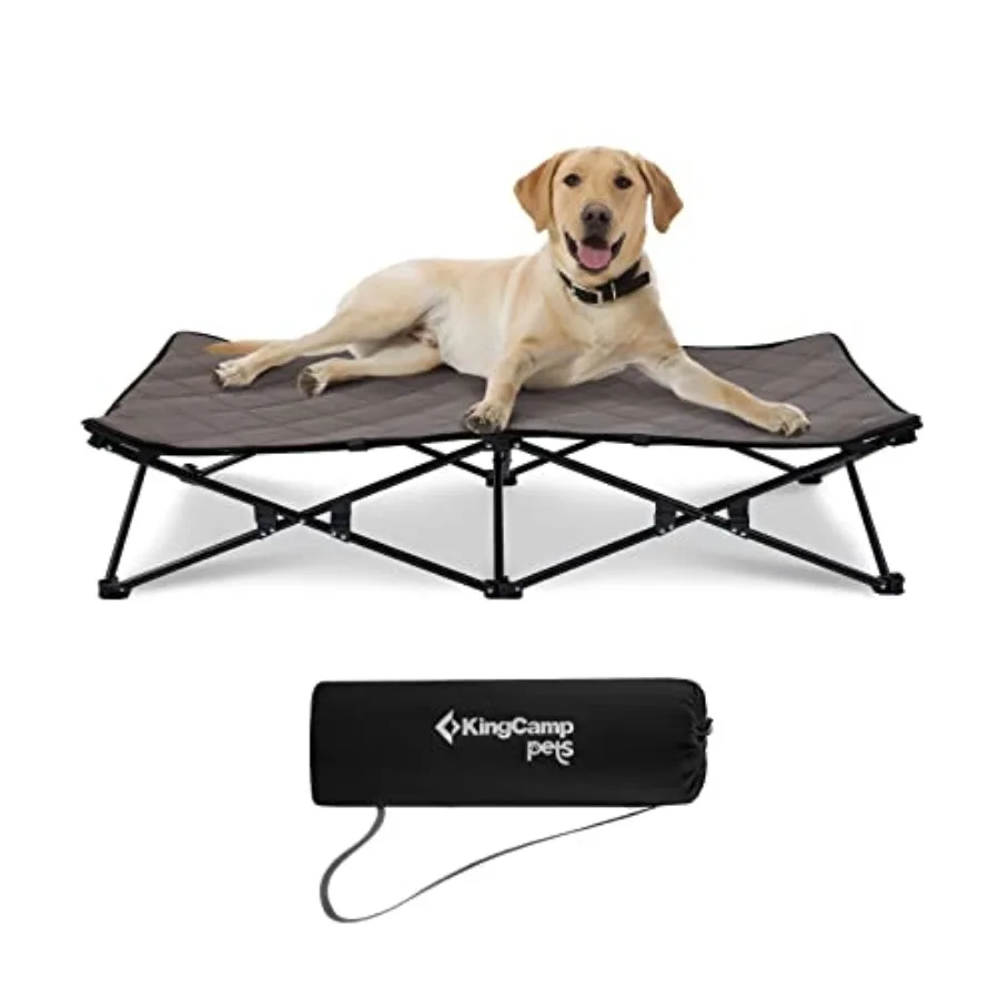

Elevated Dog Bed - Portable Folding Dog Cot for Outdoor Travel with Washable Mesh Supports Small to Large Pets Up to 110lbs Inc
