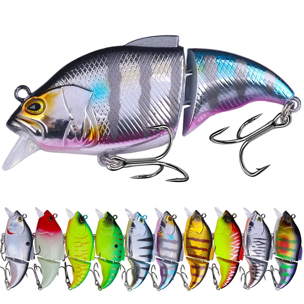 

Multi Jointed Fish Lure 8cm 12g Two Sections Sinking Long Cast Luminous Sharp Hook High Attraction Culter Bass Fishing Bait