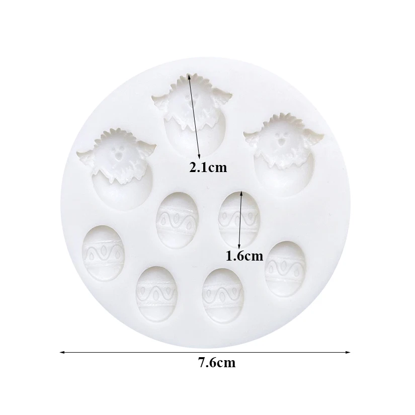 Silicone Easter Eggs Sugarcraft Mold, Chocolate, Cupcake, Cozimento, Fondant, Bolo Decoração Ferramentas