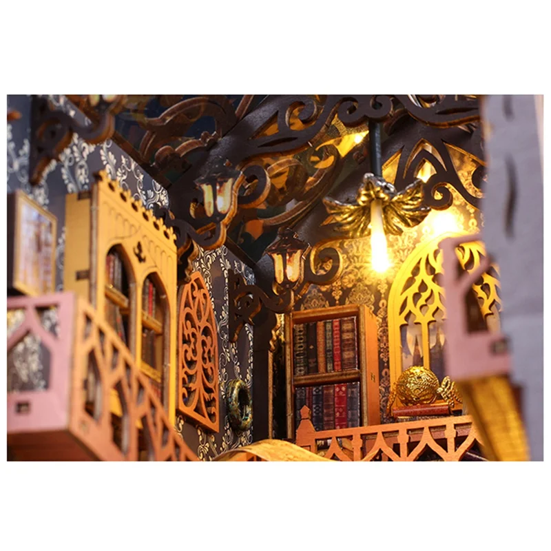 

Индукционная книга для кабины ABFM-Diy, трехмерная деревянная сборка, волшебная книжная полка ручной работы, украшения, подарки