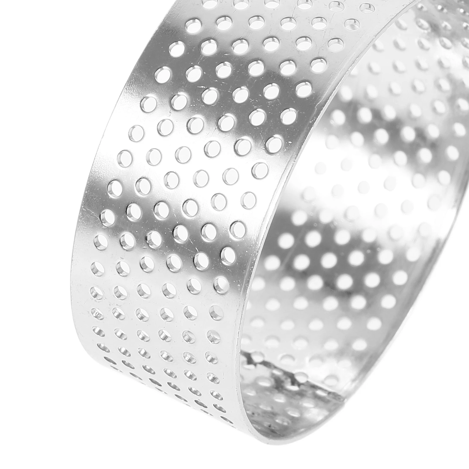 

6Pcs Stainless Tart Rings Round Mousse Cake Rings Non-Stick Metal Baking Mold Home Bakery Baking Tool Tart Ring