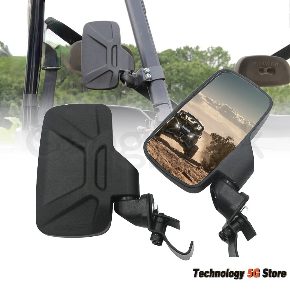 

Universal UTV ATV Shaped Tubing Bracket Rearview Mirror Side Reversing Mirrors A Pair Set Generic Model