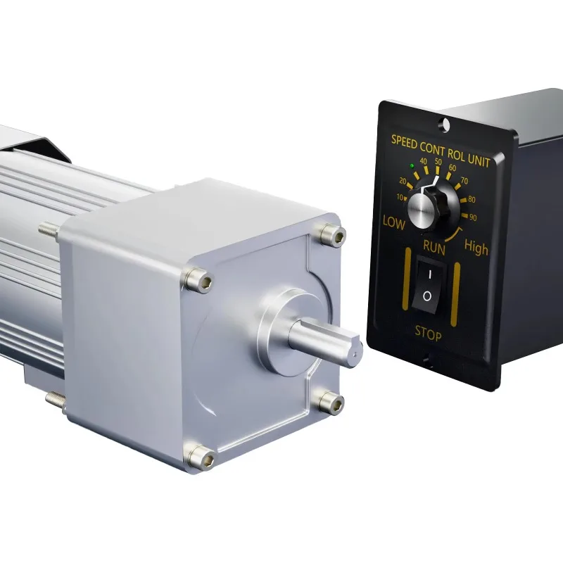 60W 28rpm 18.3Nm Single Phase 220V AC Induction Variable Gear Motor with Gearbox in Stock for Material Handling Use