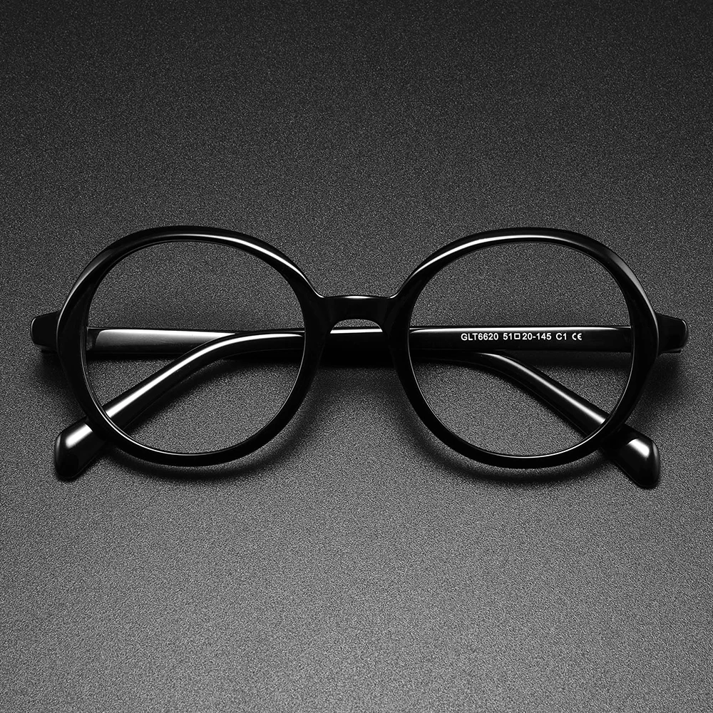 

Vintage Acetate Round Glasses Frame Men Retro Prescription Myopia Eyeglasses Frame Women Luxury Brand Designer Eyewear