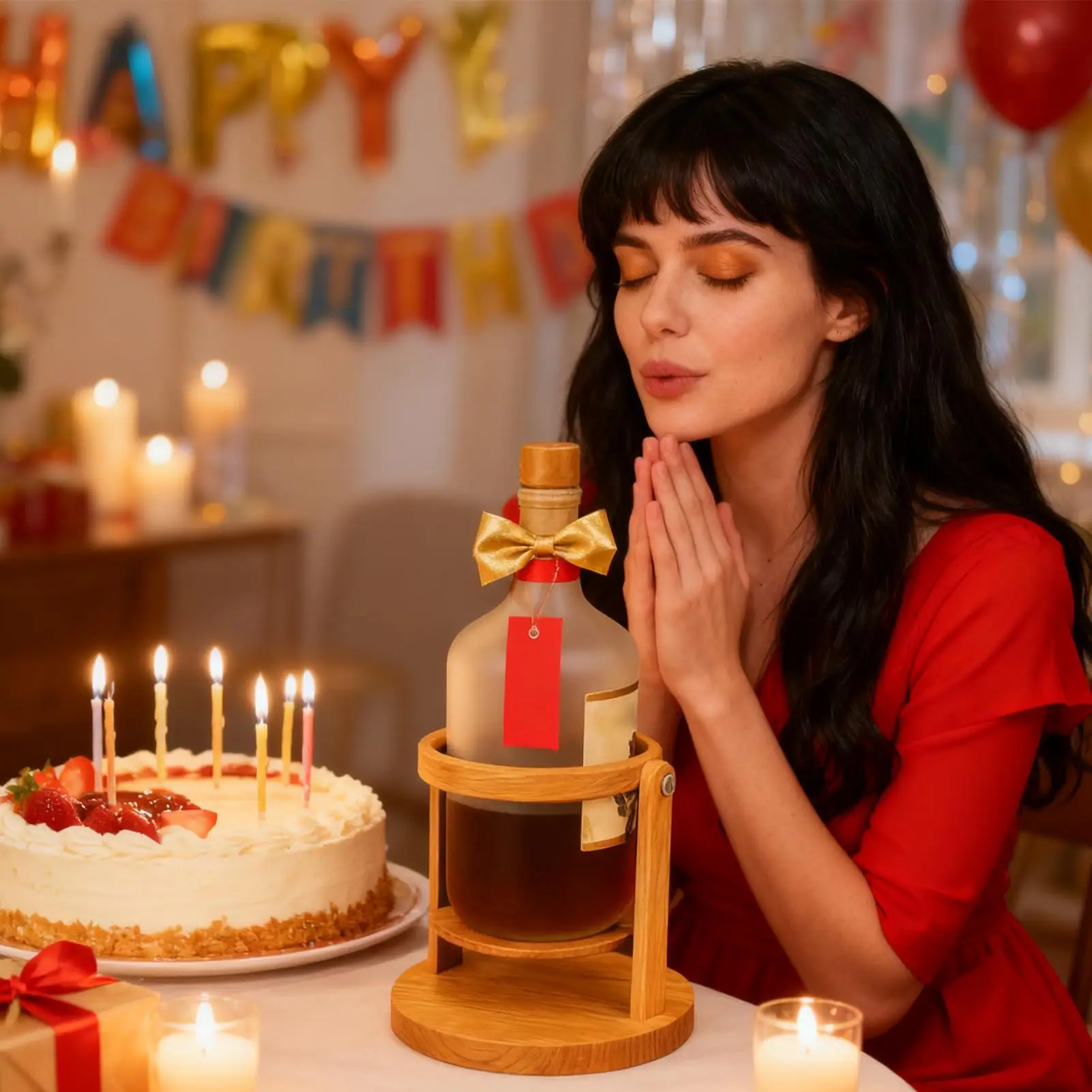 

Подставка для вина, 180, поворотная деревянная подставка для бутылок с ликером, декоративный держатель для вина для коктейля, виски, домашней вечеринки, бара, свадьбы