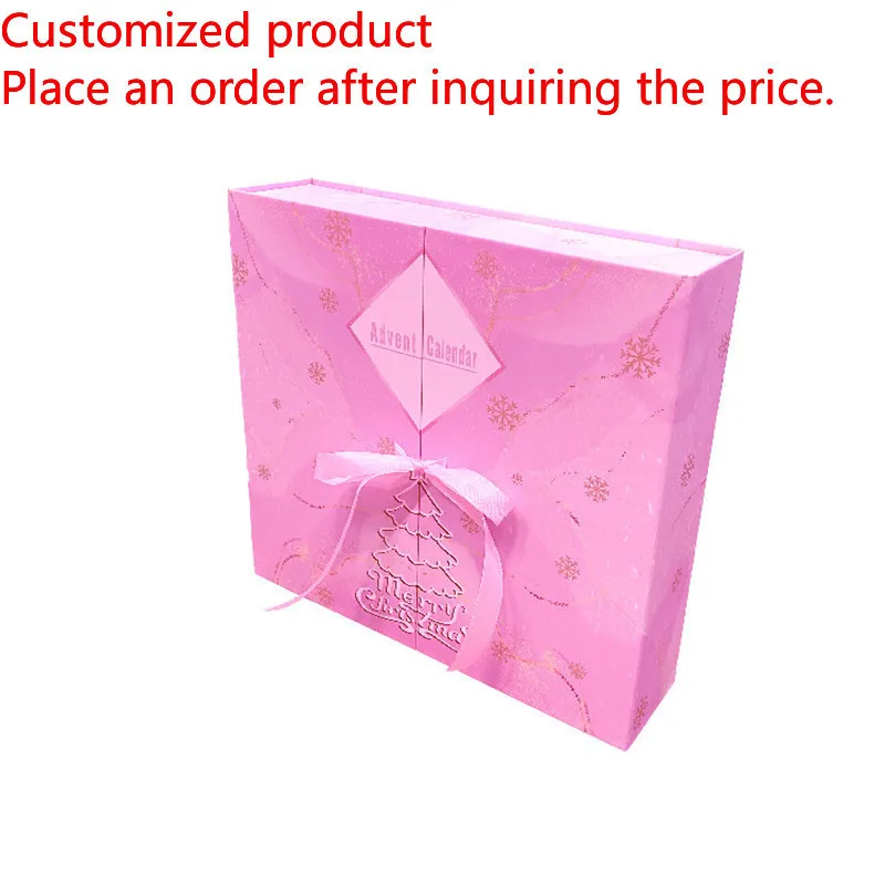 

Customization.Customization.Christmas Packaging Gift Box Luxury Custom Lipstick Storage Make up Cosmetics Advent Calendar Box Wi