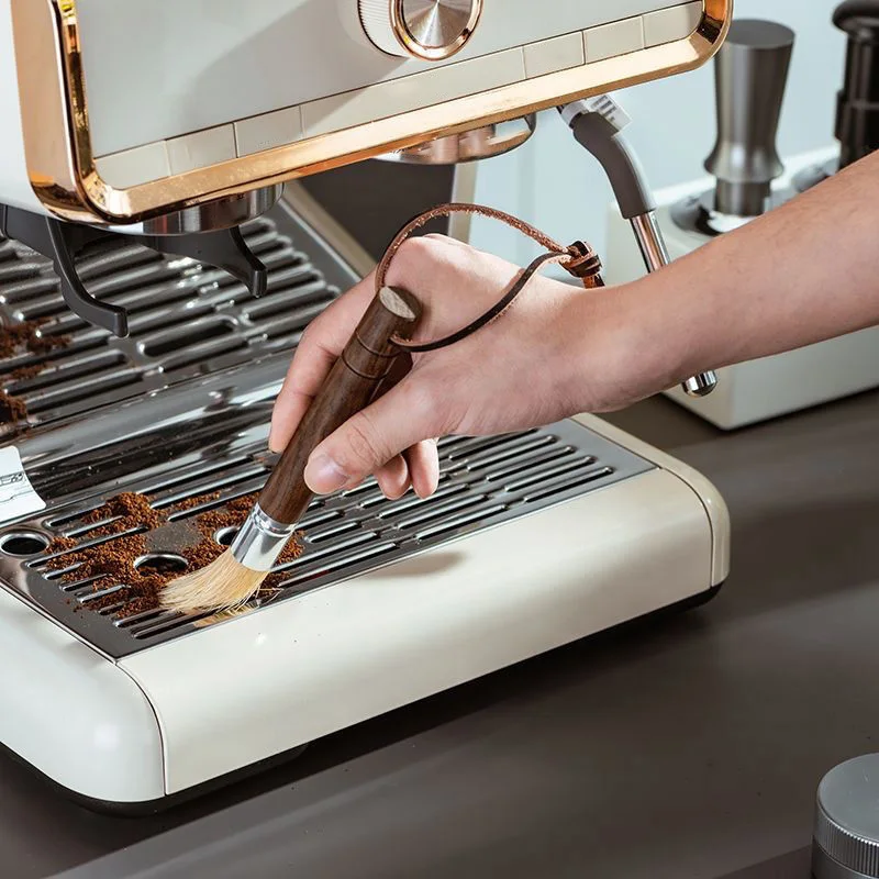 Kaffeemühle Pinsel Espresso Pinsel mit Holzgriff Nylon mit Lanyard für Barista Kaffee Werkzeug für Home Küche