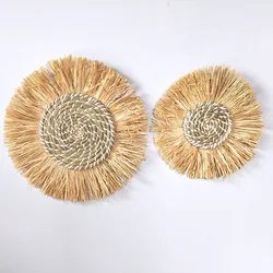 1pcs Straw Wall Decorations Wall Decorations Thatch Woven Wall Decorations Moroccan Style Decorations Bedside Hangings