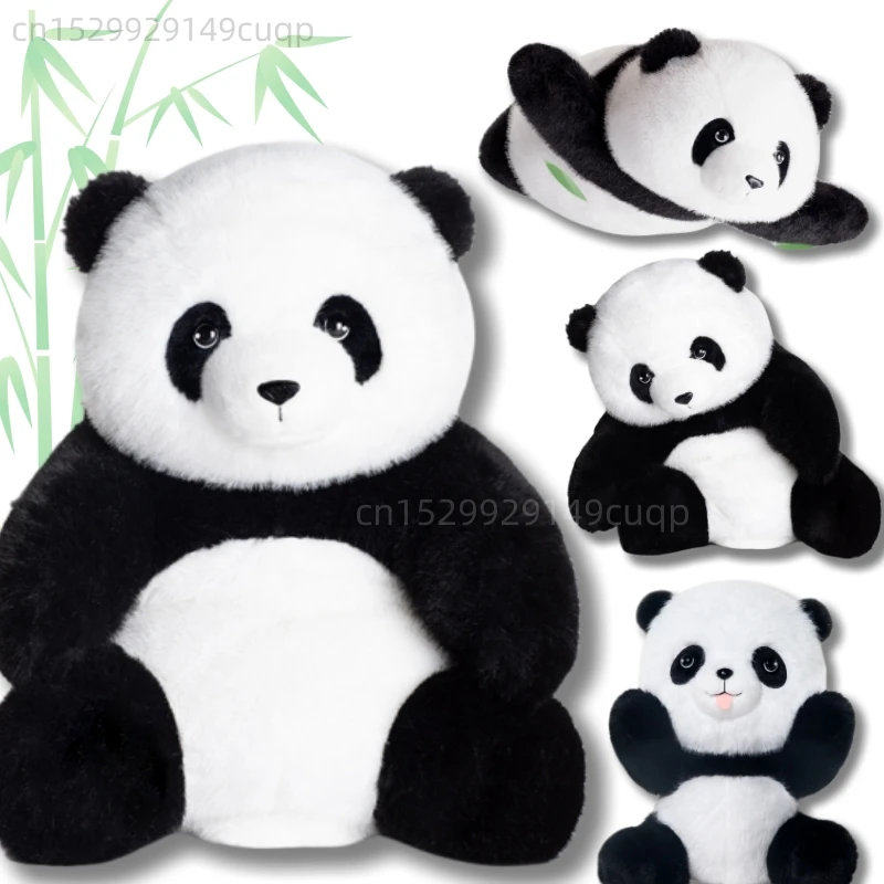 High Quality Kawaii Simulation Panda Plush Doll Cute National Treasure Flower Fubao Plush Toy Accompany Boys And Girl Sleep Doll