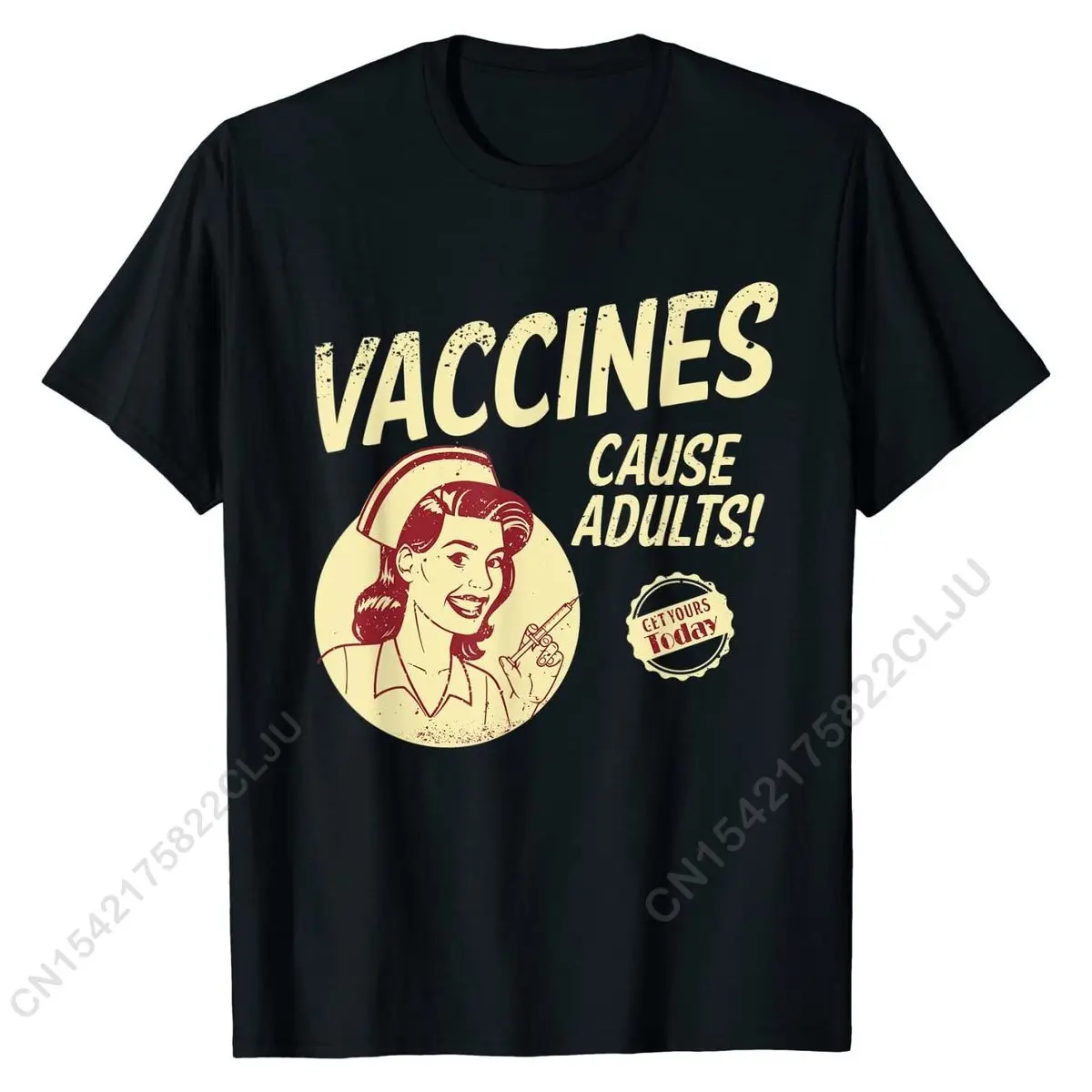 

Funny Pro Vaccination Vaccines Cause Adults T-Shirt T Shirts Casual High Quality Cotton T Shirt Europe For Men