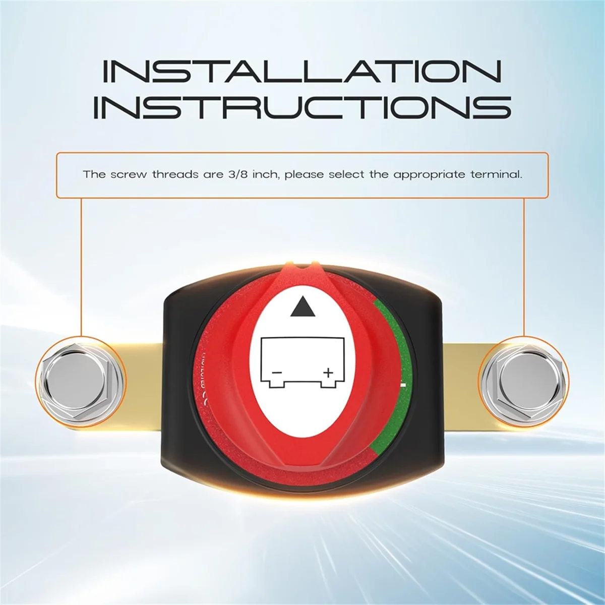 Sezionatore batteria con palo laterale SSR, interruttore di interruzione batteria Interruttore di intercettazione batteria resistente 12-48 V per camper per auto (on/off)