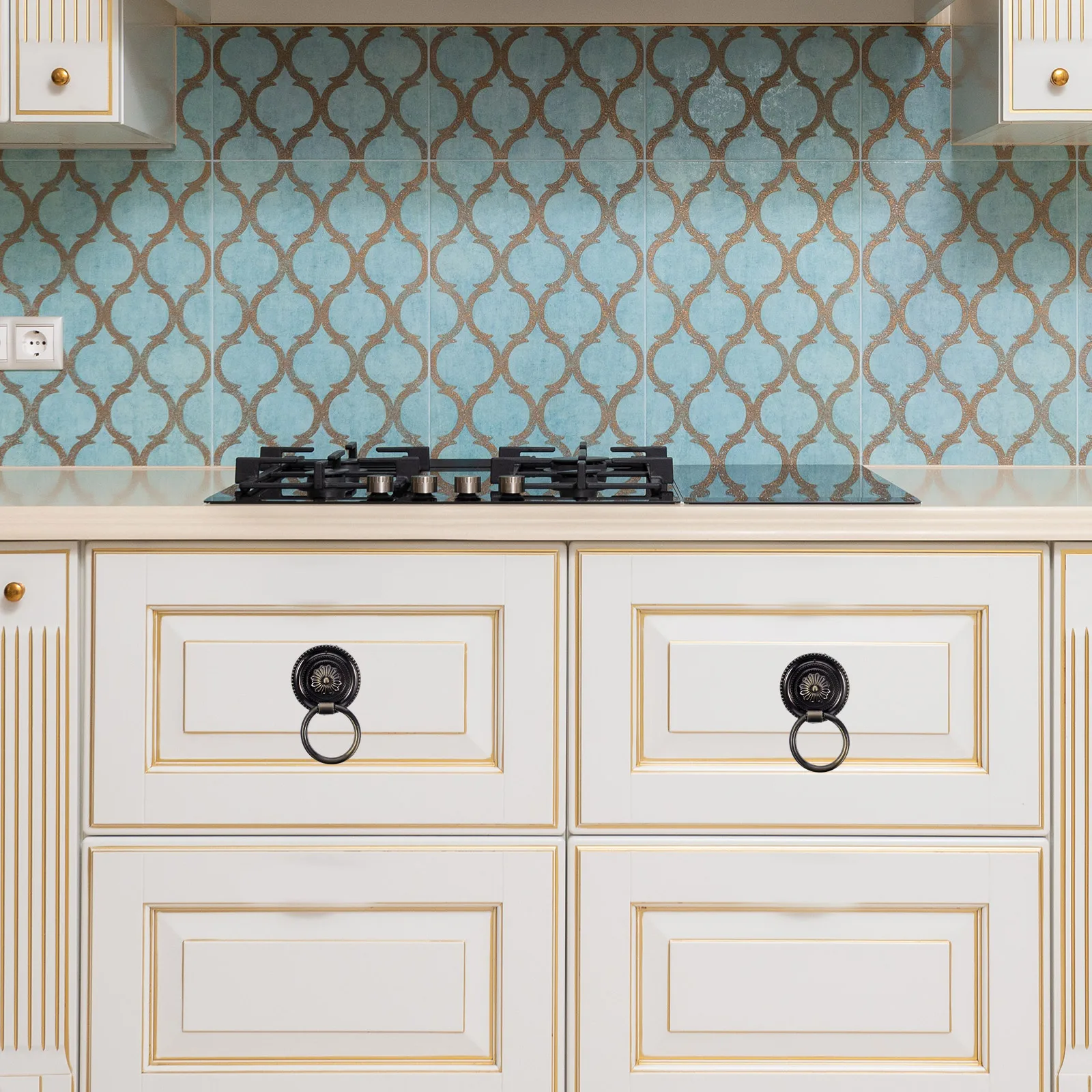 

Круглая ручка с одним отверстием H для мебели, двери шкафа, простая ручка ящика, латунная нить, простая установка, прочный