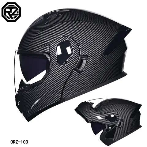 2023 nuovi uomini di arrivo moto casco da corsa professionale apribile materiale ABS caschi modulari a doppia lente certificazione DOT