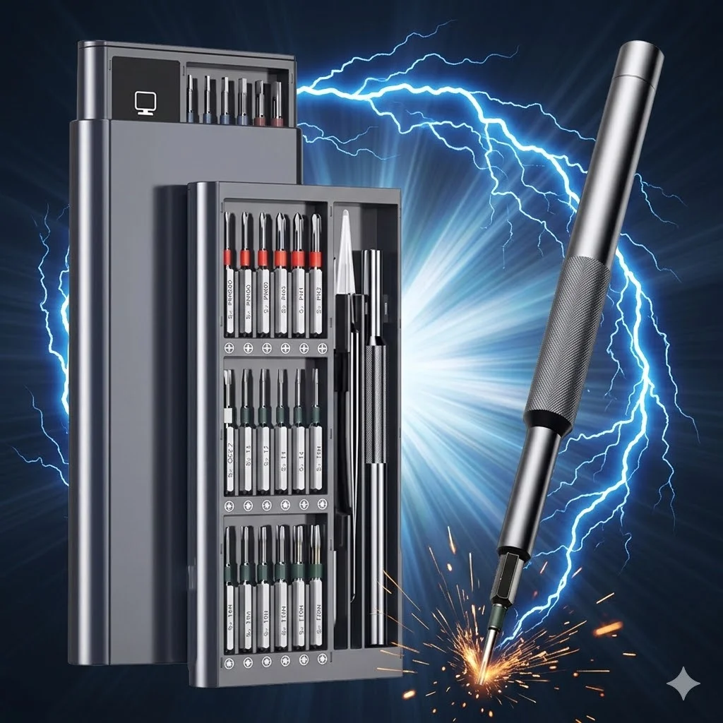 Conjunto de chave de fenda de precisão 36 em 1, kit de ferramentas de reparo magnético com pontas longas para telefone, laptop, câmera, relógio eletrônico