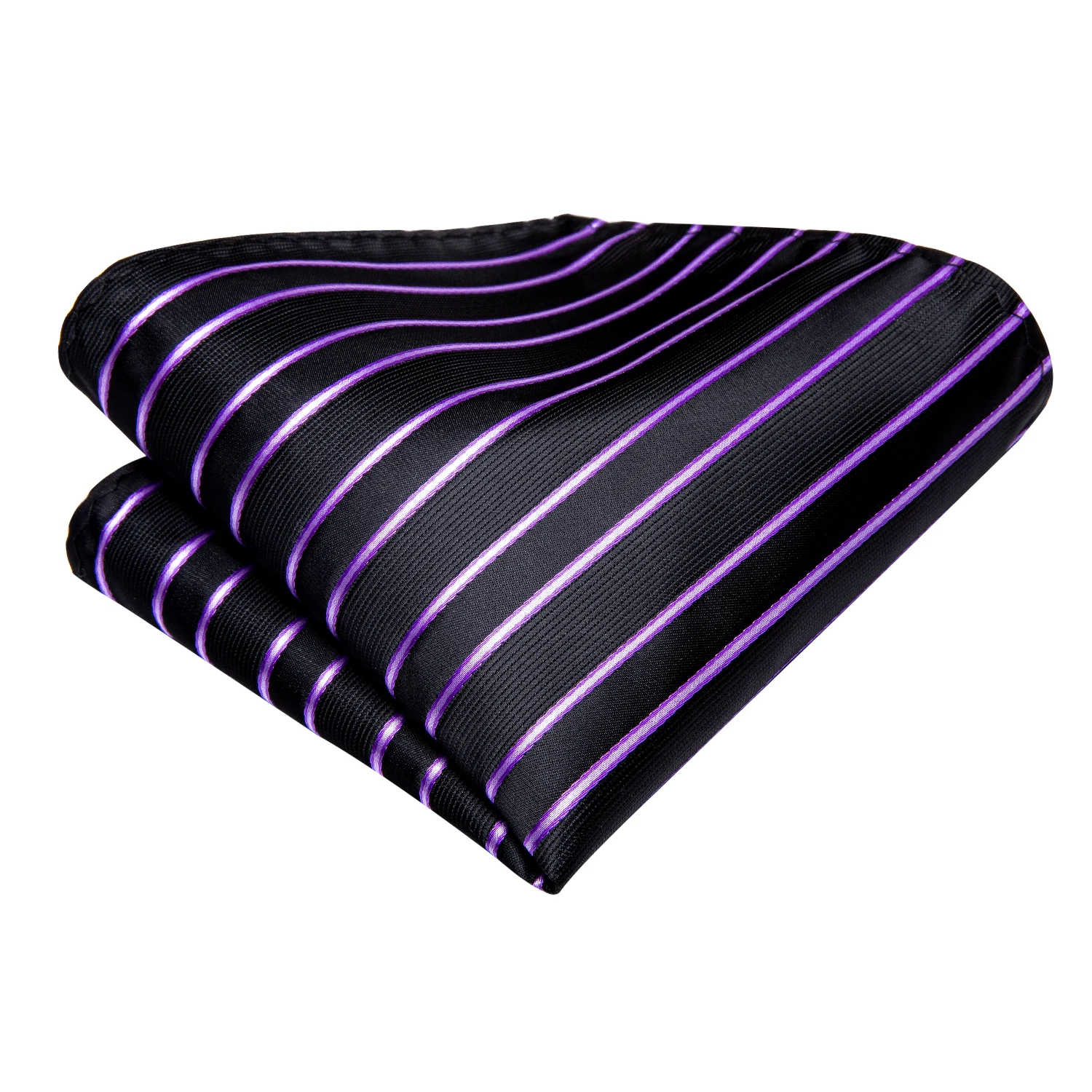 Purple Stripes Men Tie Handkerchief Cufflinks Set Necktie for Man Male Wedding Business Ties Formal Dad Husband Gift