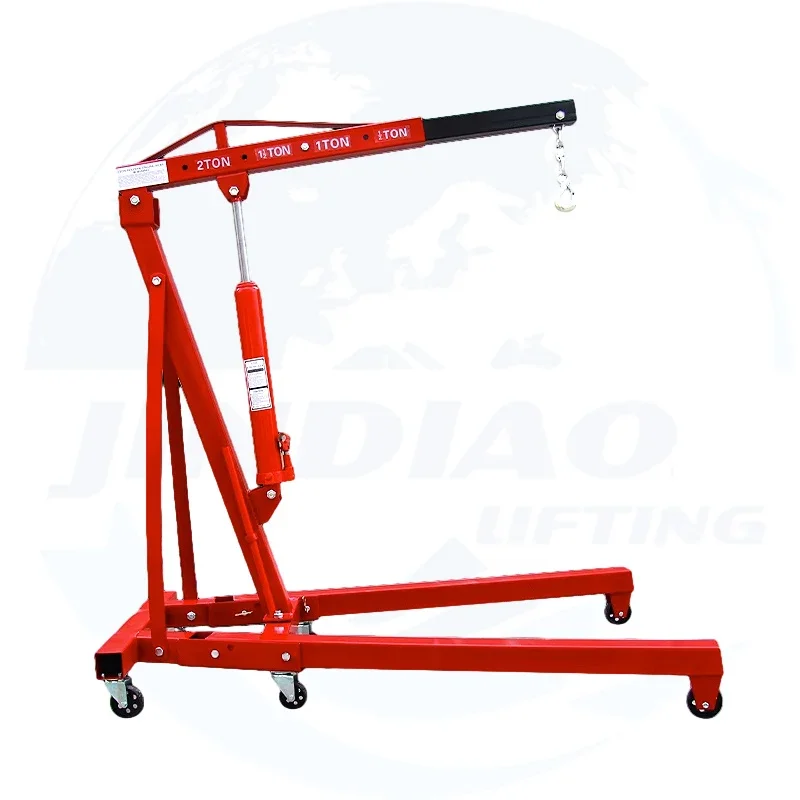 Portable Mini Crane Hydraulic 2 Ton Engine Crane For Repairing Workshop