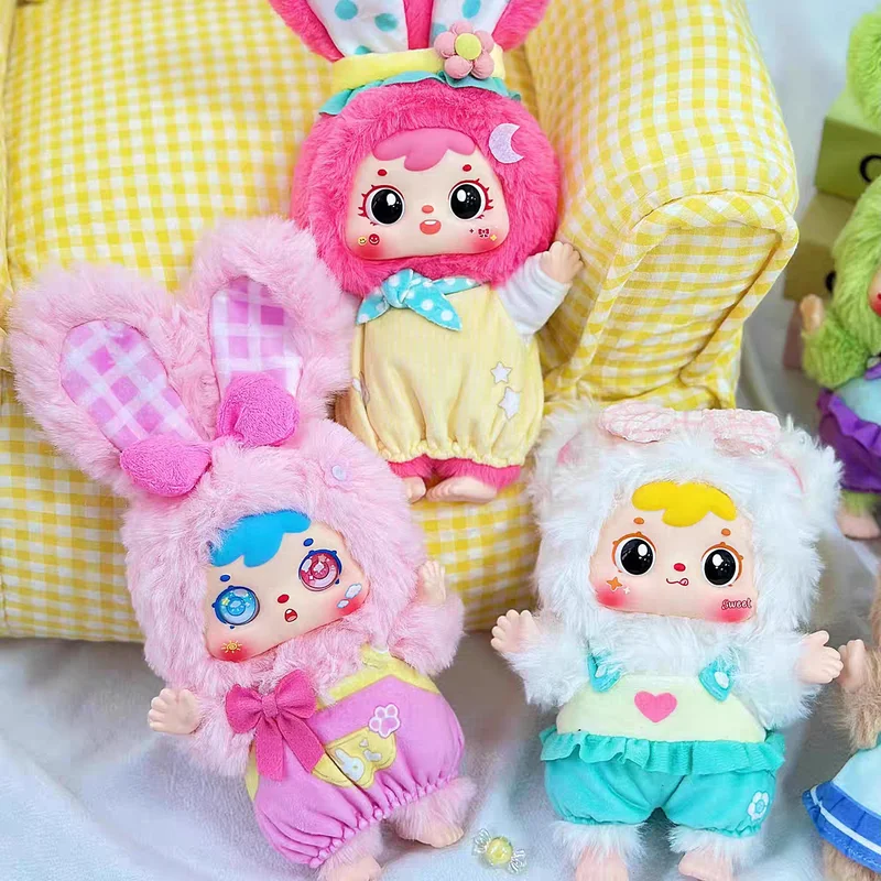Caja ciega genuina Samuel Tyke3 Happy Picnic Of Bear And Rabbit Series, muñeco de peluche Kawaii, colgante de bolsa, adorno decorativo, regalo sorpresa