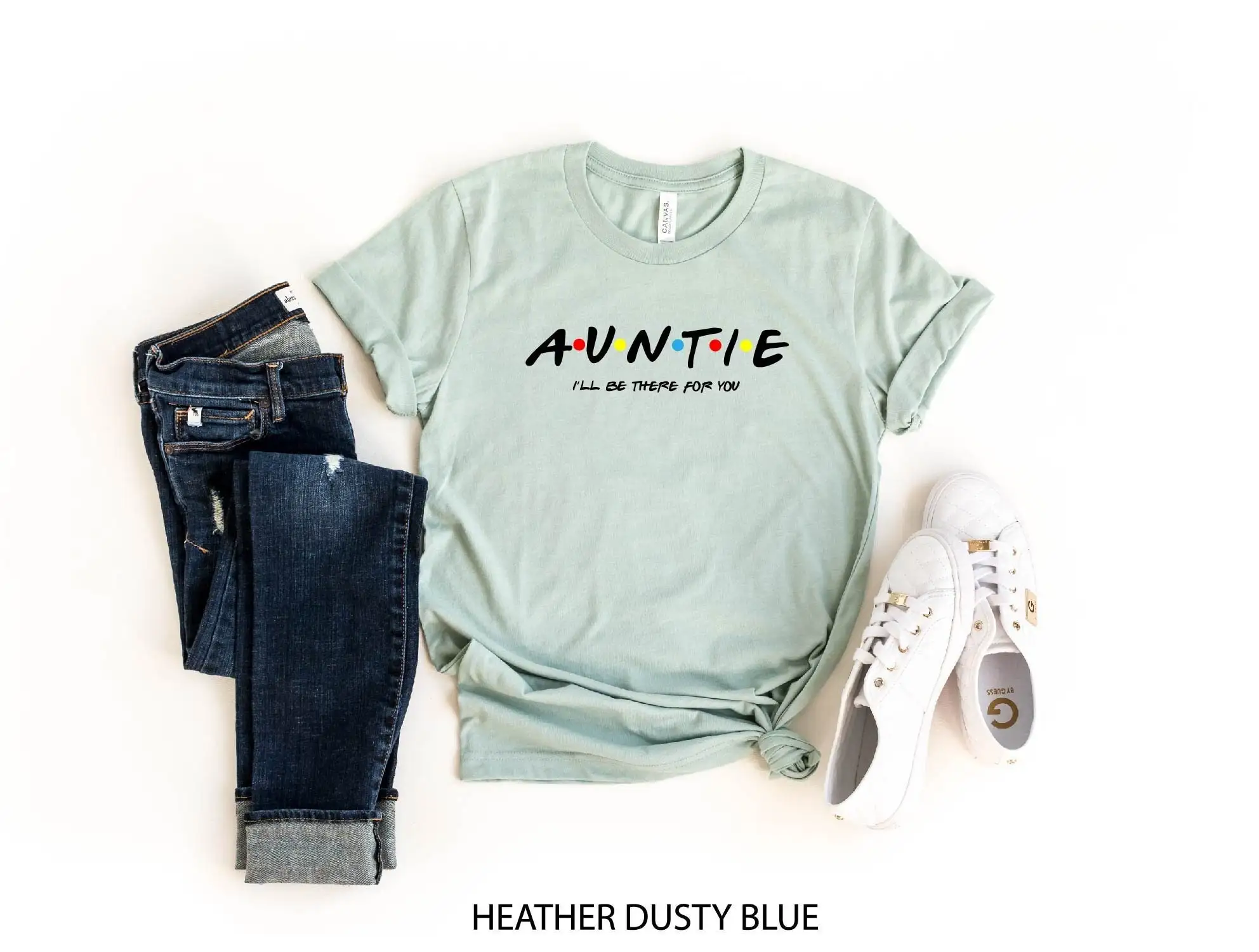 Auntie T Shirt I'll be there for you friends themed tv show Aunt gift Funny