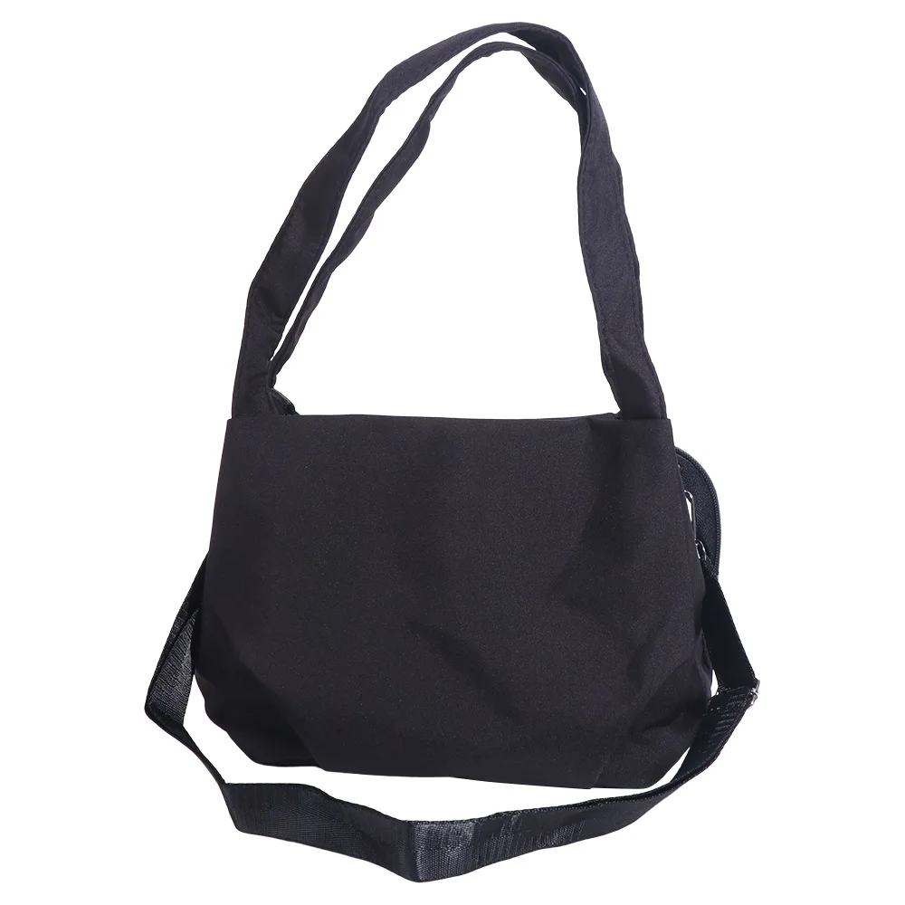 

Korean Style Nylon Shoulder Bag Solid Color Large Capacity Zipper Dumpling Bag Lightweight Underarm Bag Sports Crossbody Bag
