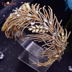 YouLaPan-Diadema nupcial para mujer, diadema de lujo, corona de princesa, accesorios de joyería para el cabello, HP490