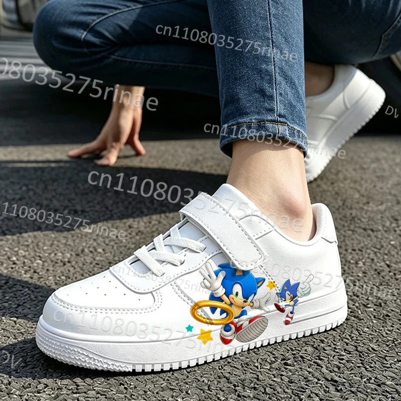 Children Casual Shoes for Boys Girls S-Sonics Cartoon Print Exclusive Design Non Slip Kids Daily Walking Sports Board Shoes - view 4