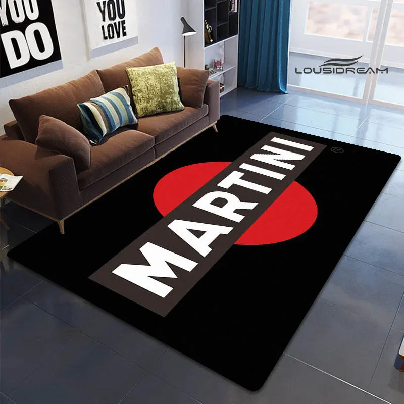 Martini logo printed carpet  living room bedroom beautiful carpet non-slip doormat photography props kawaii rug birthday gift