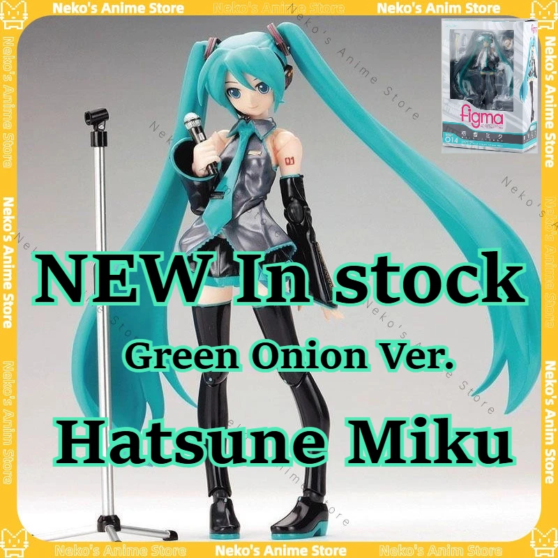 【In Stock】Hatsune Miku Figma #014 Virtual Singer Green Onion Ver. Action Figure Anime Model Desktop Doll Collectibles gift