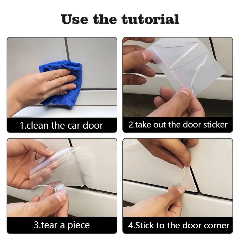 4 قطعة باب السيارة سيليكون عازلة ملصق المضادة للتصادم خدش لشركة هيونداي جينيسيس N-LINE I10 I20 I30 I40 IX20 IX35 كونا جيتز #4