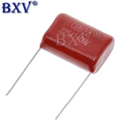 10PCS/LOT 400V225J 2.2UF Pitch 20MM CBB Polypropylene Film Capacitor 225J400V 225 400V 2200PF