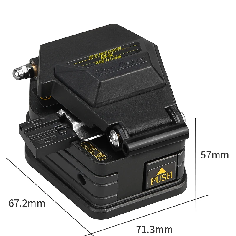 Fiber Cleaver HB-6C FTTH Cable Fiber Optic Cutting Knife Tools Cutter Three-in-one Clamp Slot 16 Surface Blade