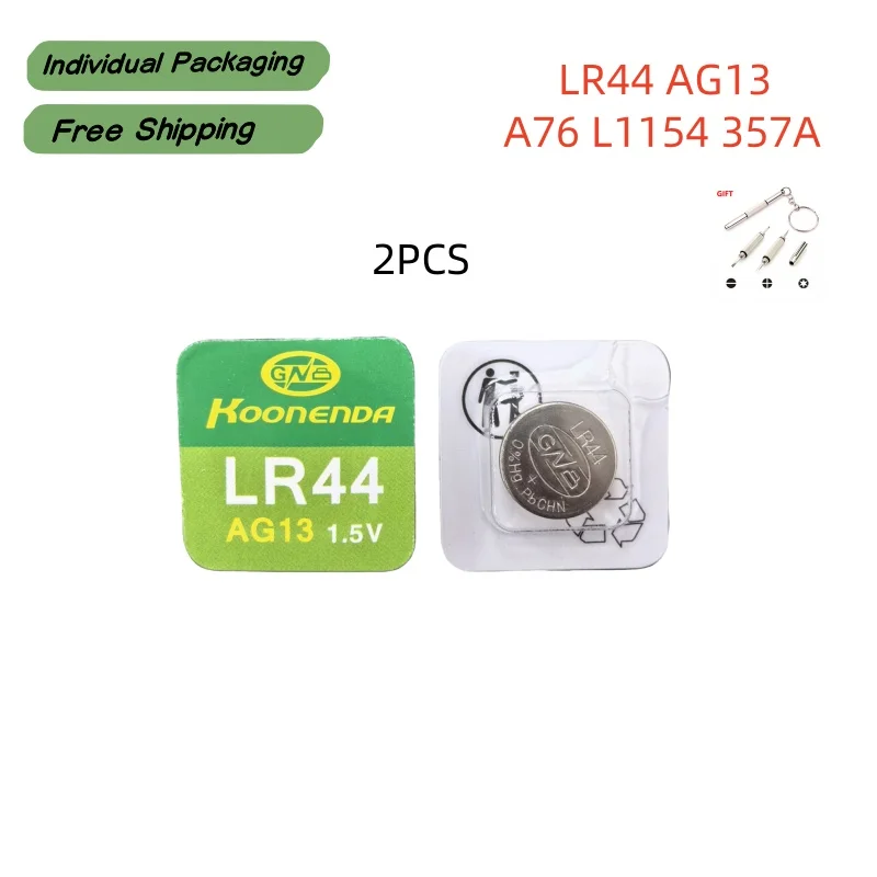 1-8PCS AG13 LR44 A76 357A Button Cell Coin Alkaline Battery 1.55V SR44SW L1154 SP76 pila 357 303 for Watches Toys