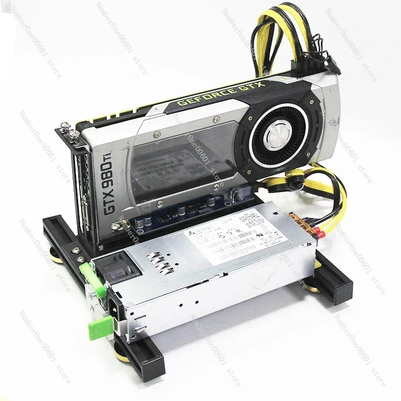 Laptop External Graphics Card Dock Mini Pcie To Pciex16 Riser Card Set Bracket + Riser Card + GPU Power Cable + Power Supply