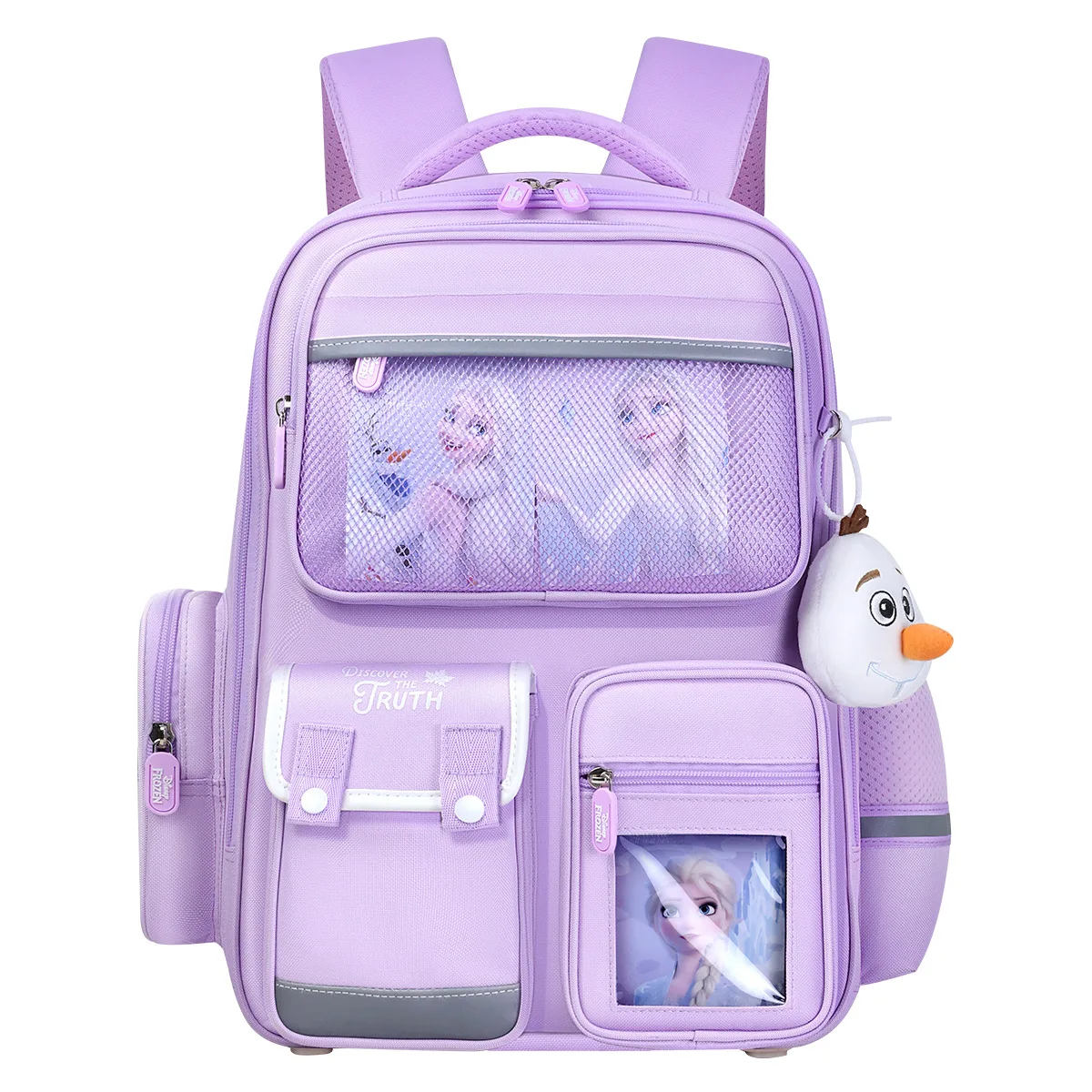 Disney New Girl School Bag Frozen Elsa Lotso Primary Student Shoulder Orthopedic Backpack Large Capacity Light Mochilas Escolare
