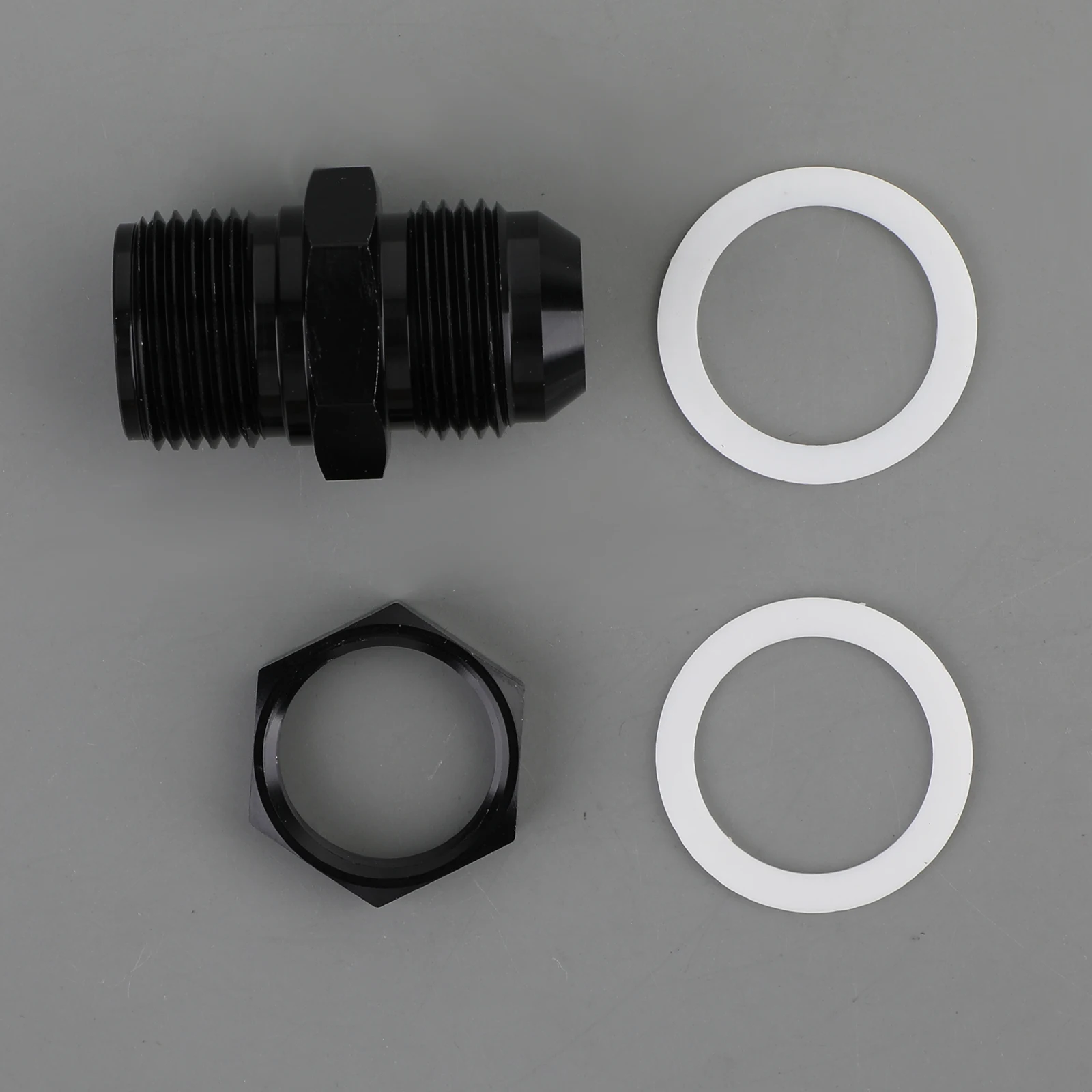 Artudatech AN6 AN8 AN10 AN12 Flare Fuel Cell Bulkhead Fitting With Washer Black Auto Parts