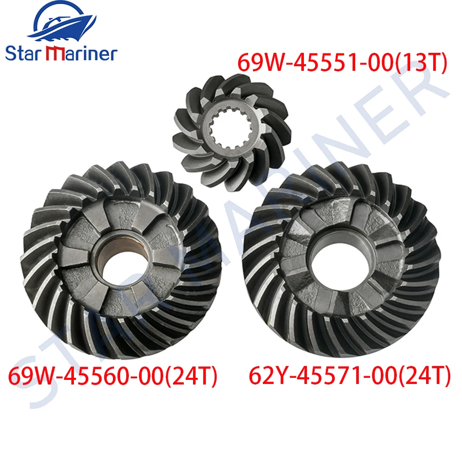 69W Gear Set 69W-45560-00 69W-45551-00 62Y-45571-00 For Yamaha Outboard Motor 4T F40 F50 F60 Seapro Hidea Parsun F60 62Y Series