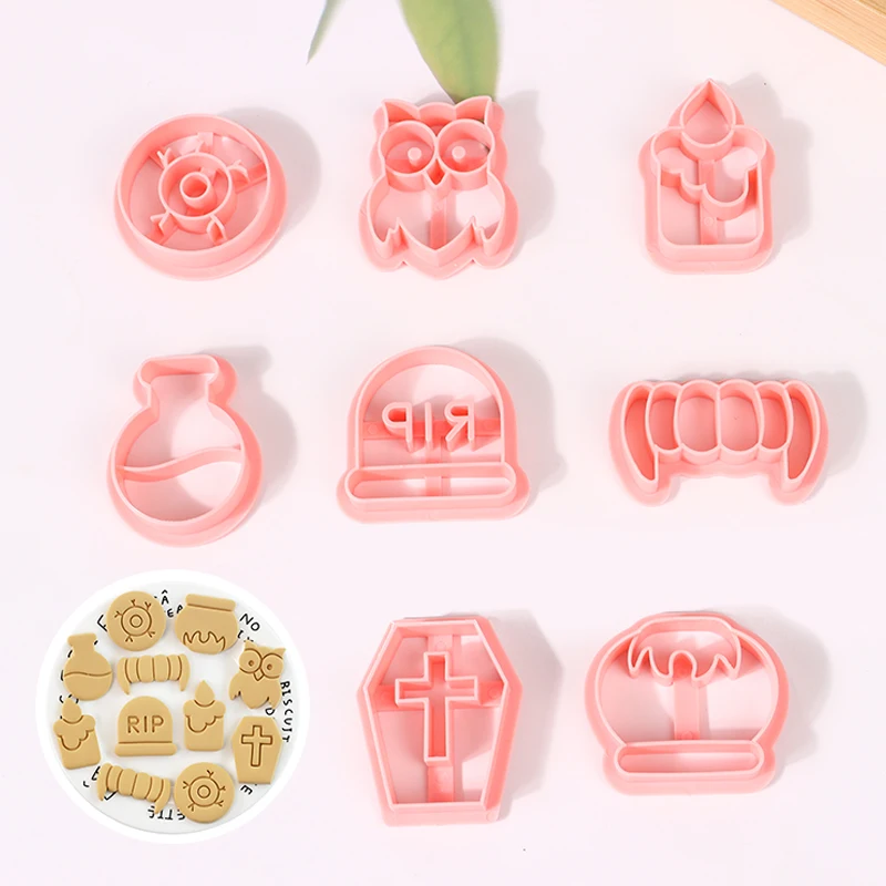 Formy na Halloween 3D Czekoladowe cukierki Gliniane formy do pieczenia ciastek Cupcake Topper Fondant Narzędzia do dekoracji ciast
