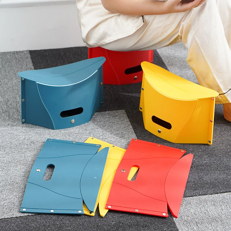 Card Folding Stool Outdoor Camping and Fishing Multi-functional Portable Hand Basket Folding Stool Portable Plastic Stools