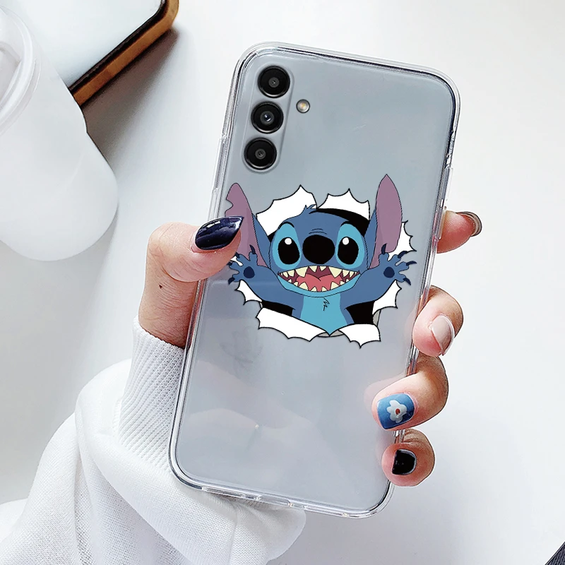 Cartoon Stitch Soft Case For Samsung Galaxy A13 4G A 13 5G A04S Cover TPU Matte Silicone Clear Coque For Samsung A 13 Fundas Bag