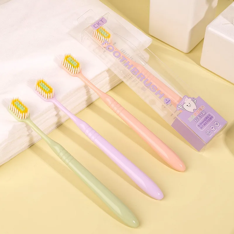 1/2/4 PC Polychrome Adult Soft Toothbrush Couple Suit Dormitory Household Care Oral Toothbrush Teeth Deep Cleaning Tools