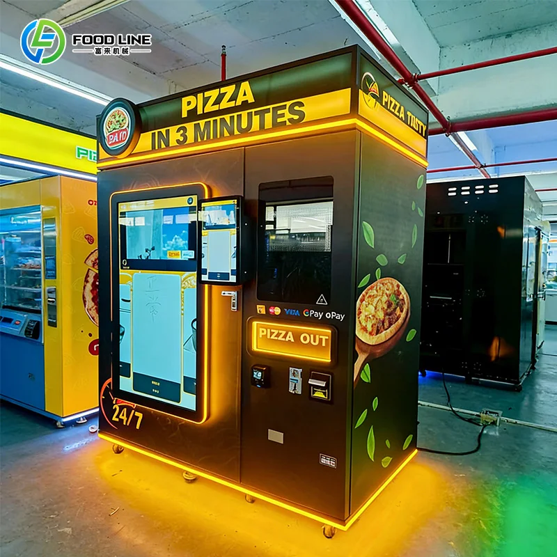 Customized Fully automatic pizza vending machine factory direct sales 55-inch large screen pizza vending machine for business