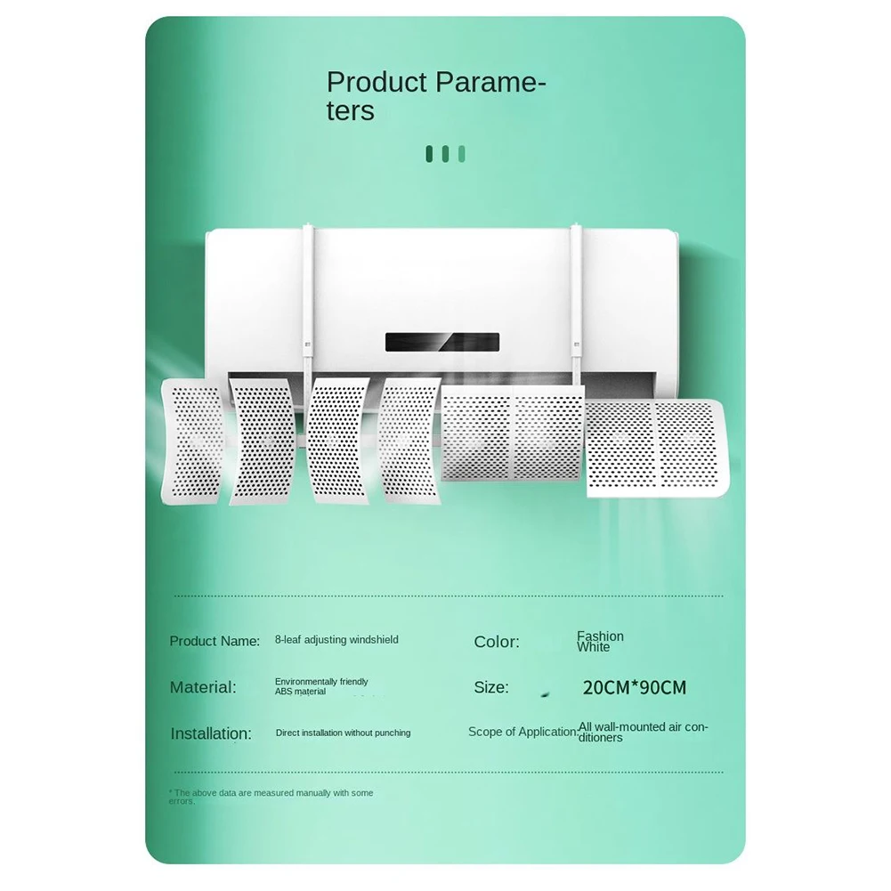 

High Quality Wind Deflector COTTON FILTER Cold Air Cotton Filter Easy Installation Wall Mounted Air Conditioner