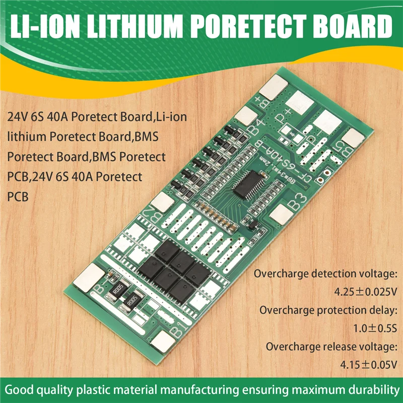 24 فولت 6S 20A 18650 بطارية ليثيوم لوح حماية الإضاءة الشمسية Bms Pcb مع توازن ل Ebike سكوتر