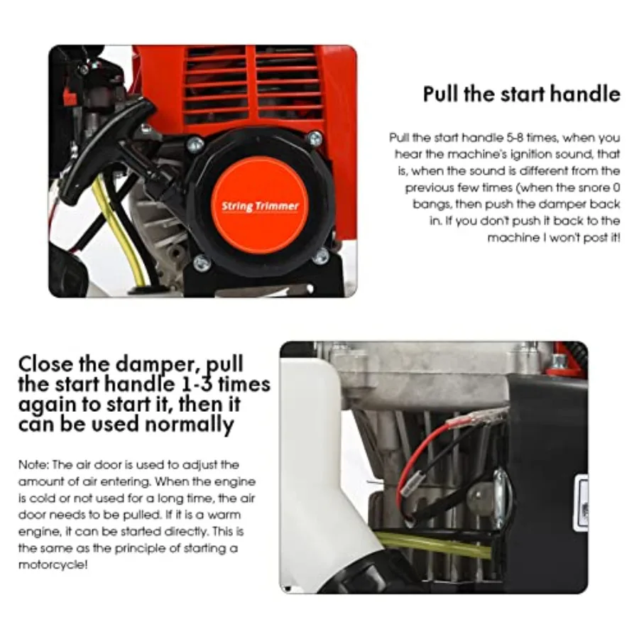 2025 جديد الغاز الاعشاب واكر 52cc 2-السكتة الدماغية 5 في 1 سلسلة الانتهازي الغاز مستقيم رمح أداة تشذيب الحافة العشب الانتهازي آلة تقطيع الفراشي الاعشاب ث