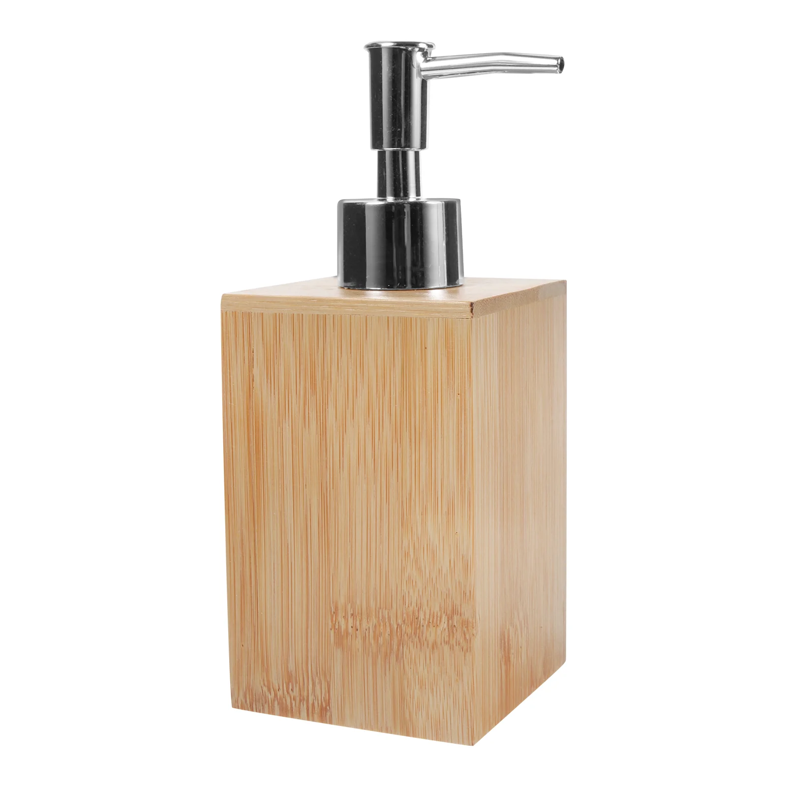 Hand Bottle Shower Lotion Wooden Bamboo Soap Dispenser Bathroom Shampoo Kitchen Travel