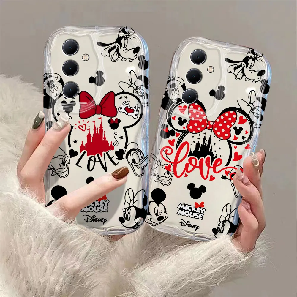 

Disney Mickey Minnie Mouse 3D Wave Case For Xiaomi Redmi 13C 12 12C 10 10C 9 9C A1 A2 K50 K40 Note 13 12 11 Pro Plus 4G 5G Cover