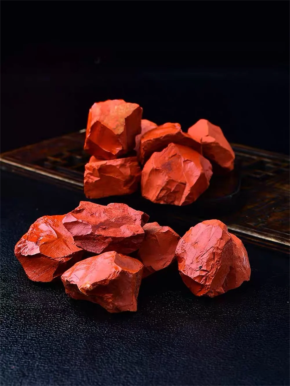 Natural red jasper raw stone crystal ore specimen decoration aromatherapy diffuser stone household bedroom inlay landscaping sto